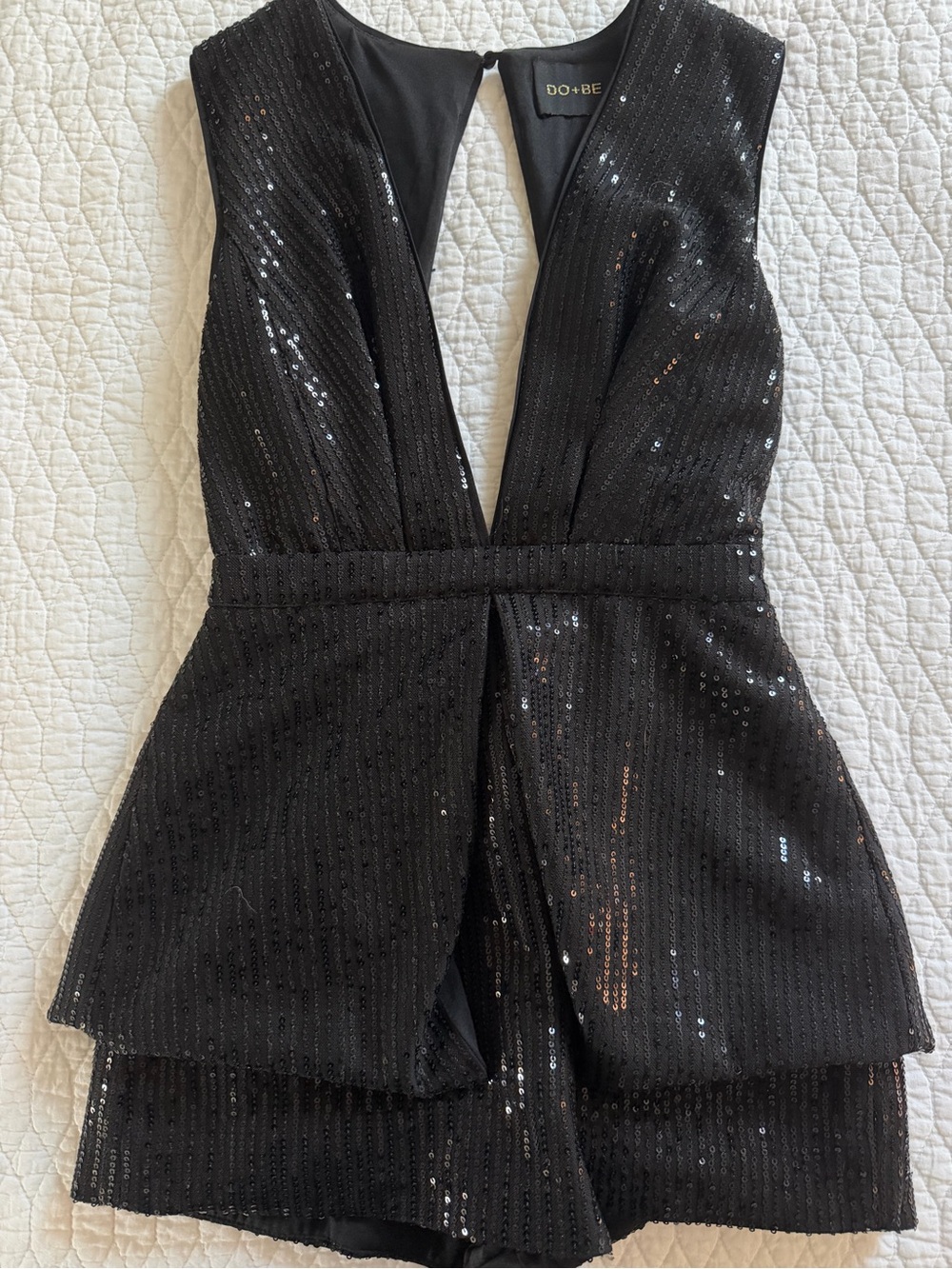 Black sparkly romper